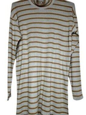 Vanessa Virginia ANTHRO Shining Striped Turtleneck Tunic sz XS